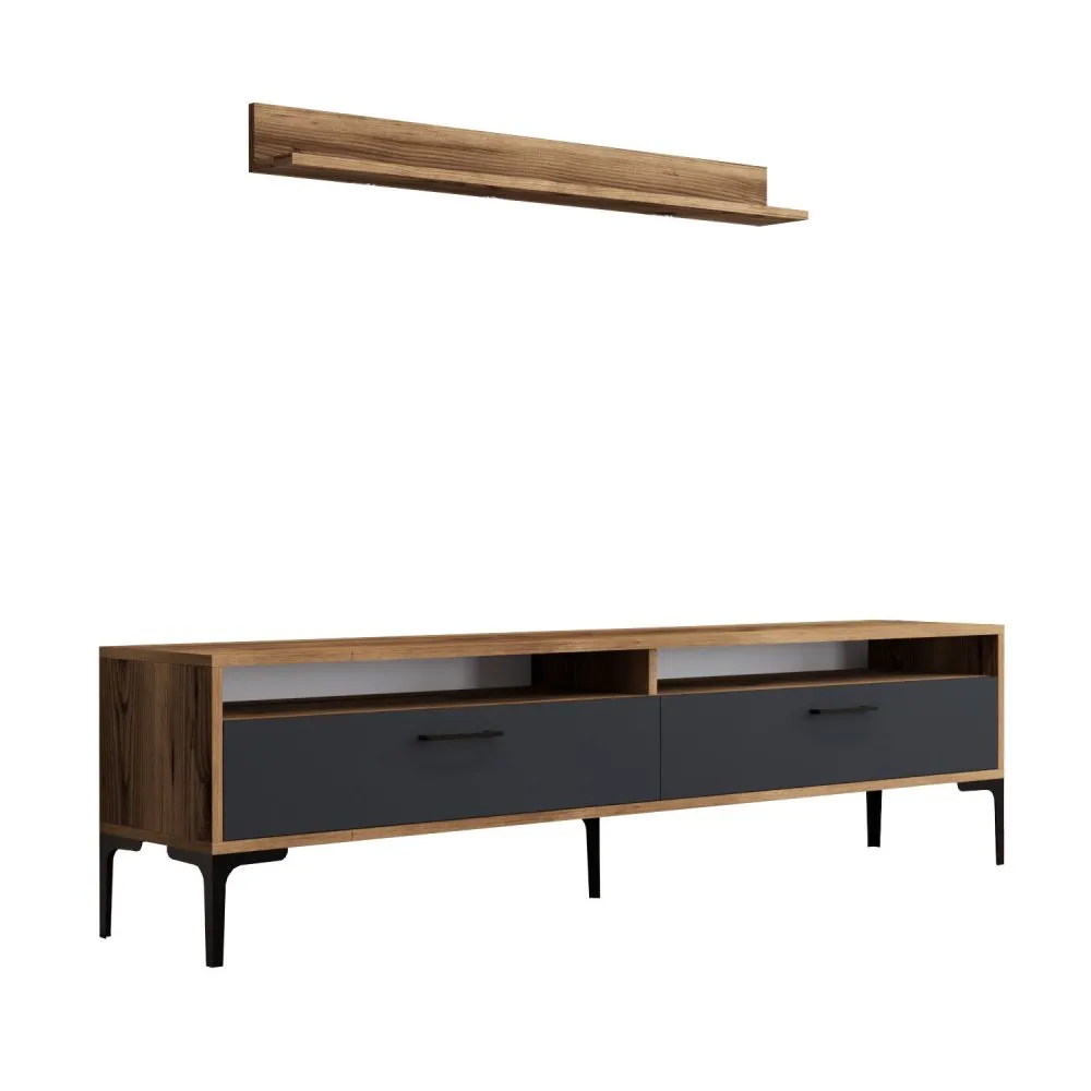 TV polica Istanbul Walnut Anthracite