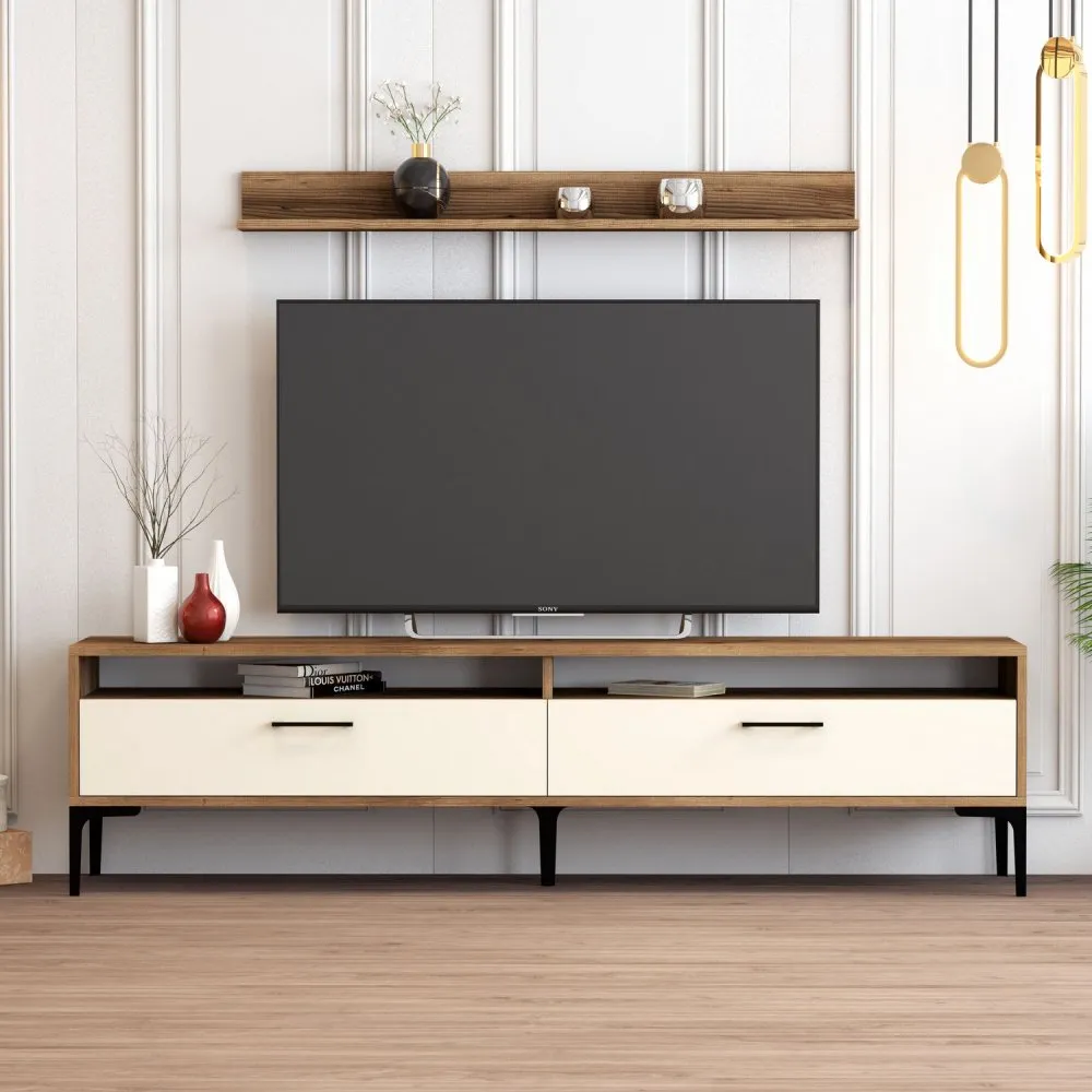TV polica Istanbul Walnut Cream