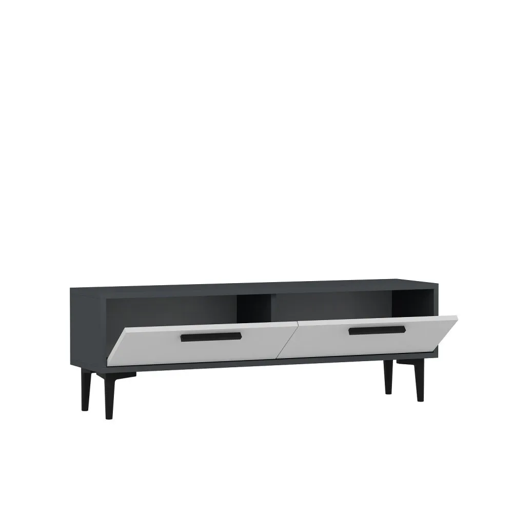TV polica Leni Anthracite White