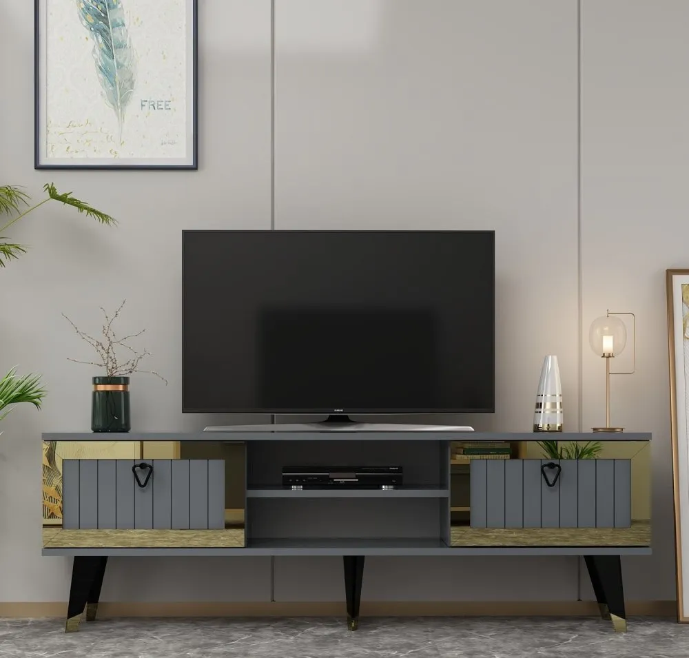 TV polica Lidya Anthracite Gold