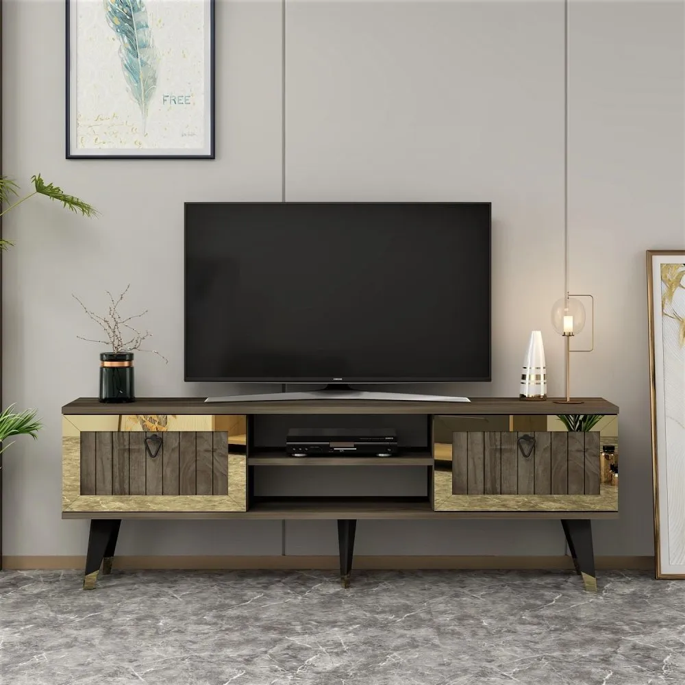 TV polica Lidya Walnut Gold