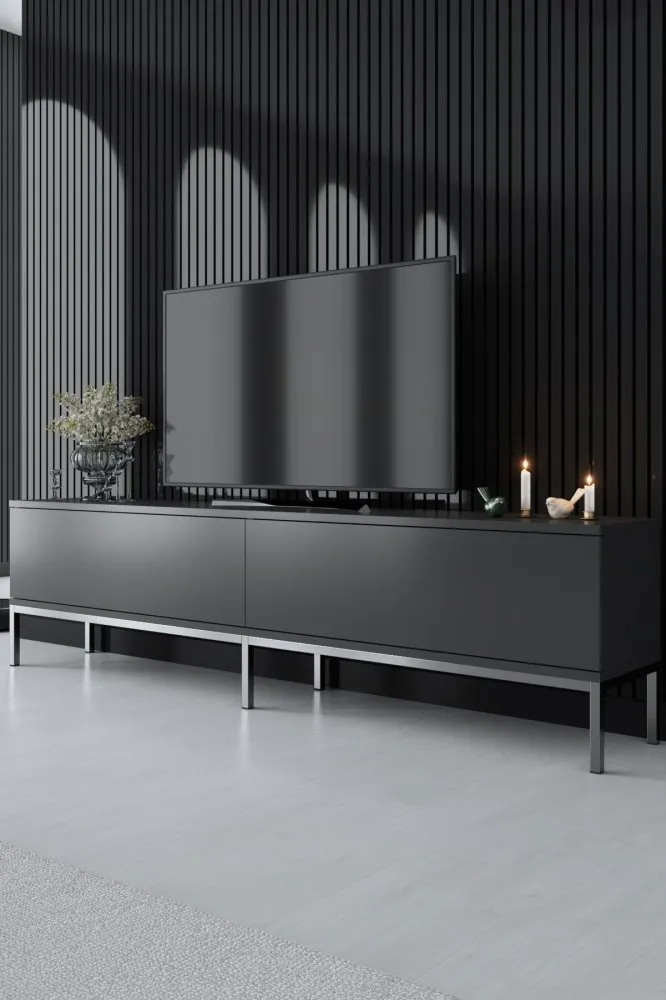 TV polica Lord Anthracite Silver