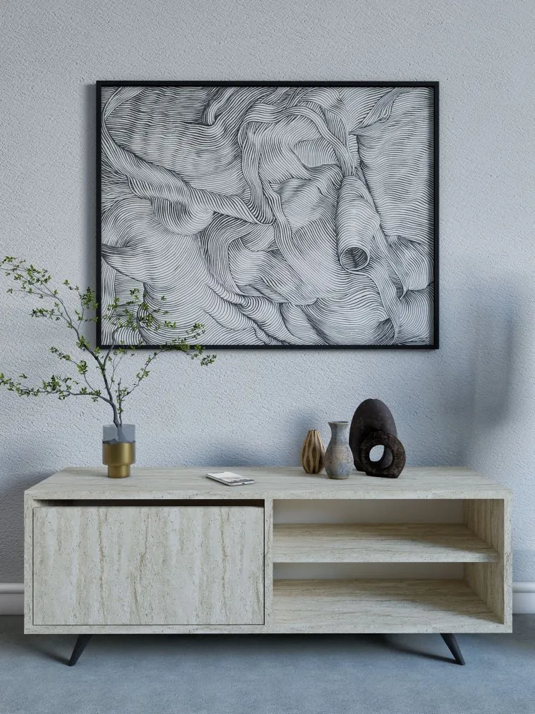 TV polica Maku Travertine
