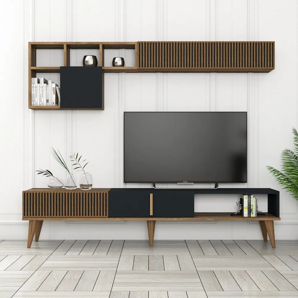 TV polica Milan TV Walnut Anthracite