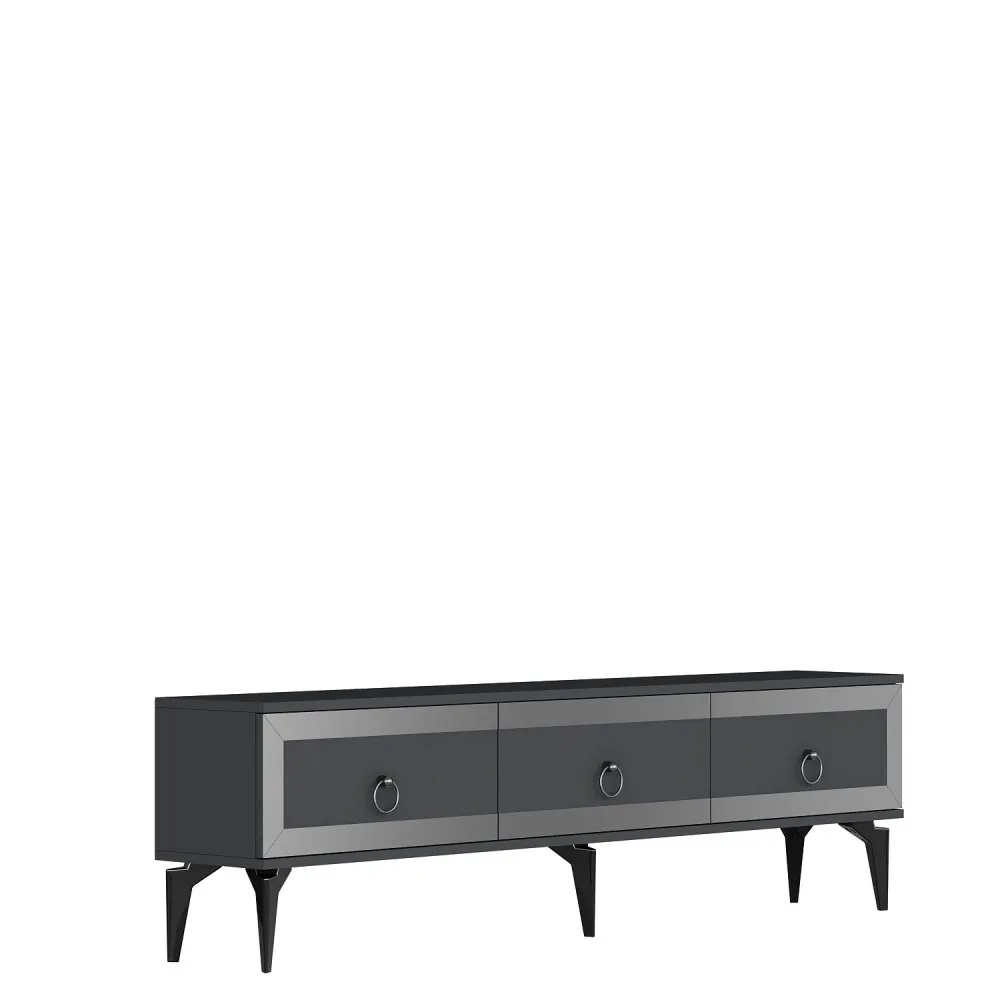 TV polica Ponny Anthracite Silver