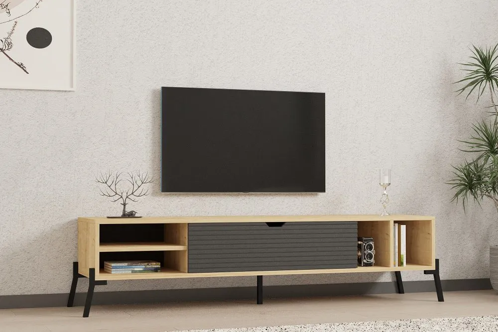 TV polica Ponza Sapphire Oak Antracite