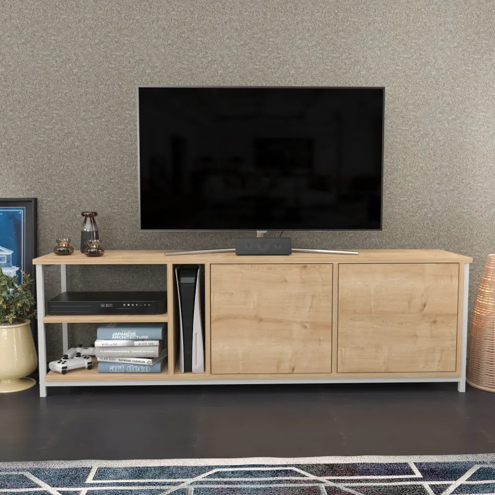 TV polica Primrose White Oak