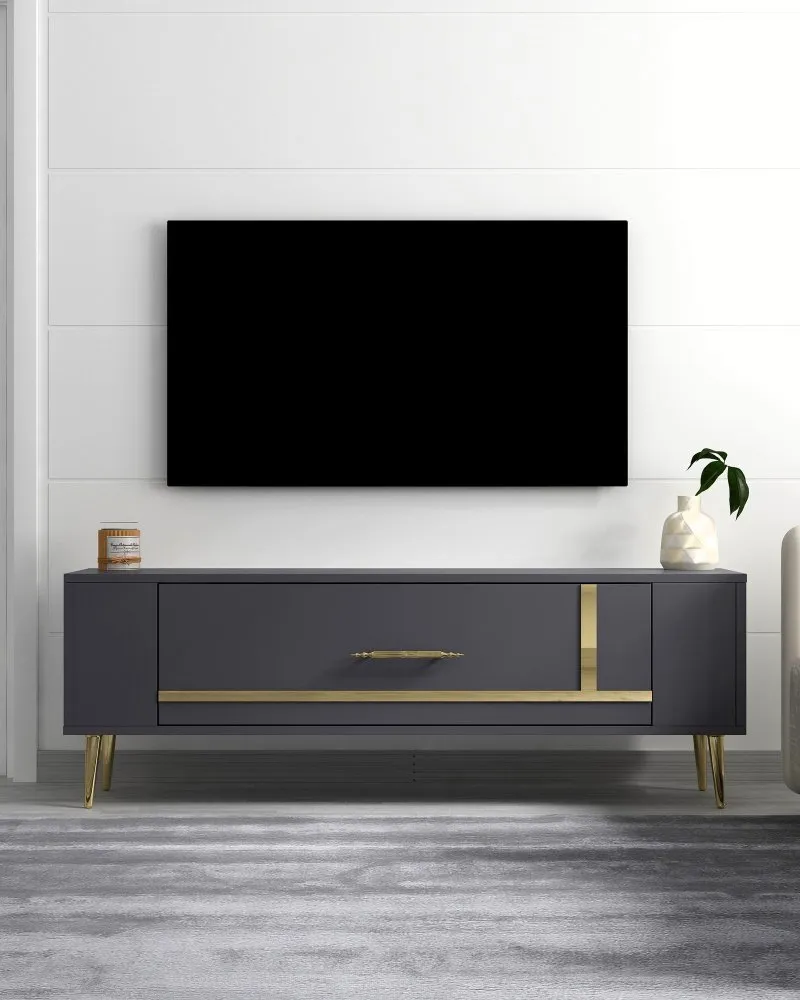 TV polica Retrop1 Anthracite Gold