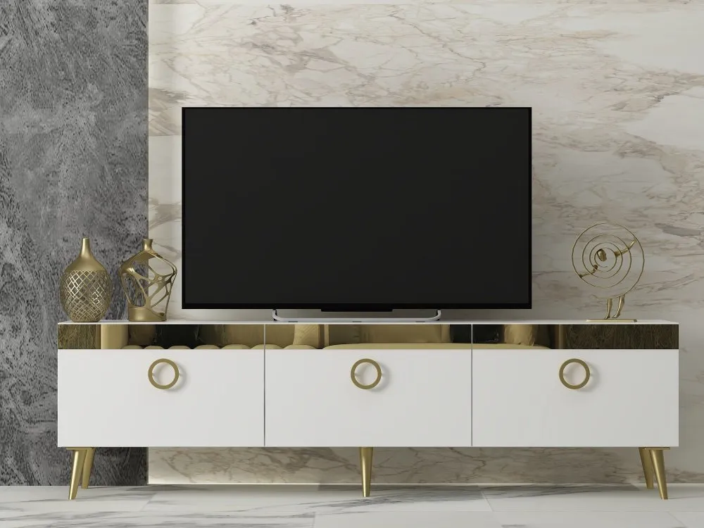 TV polica Safar White