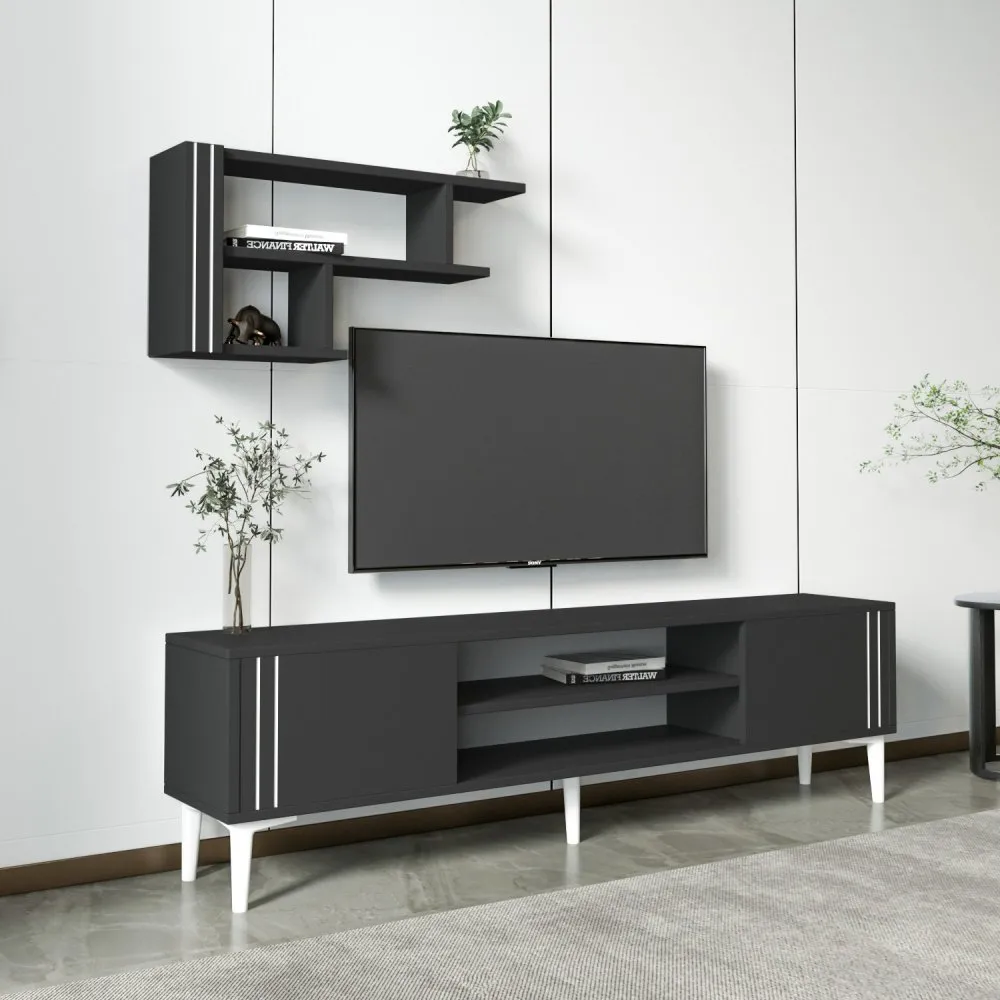 TV polica Snow Set Anthracite