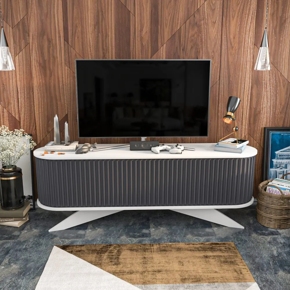 TV polica Stor Anthracite White