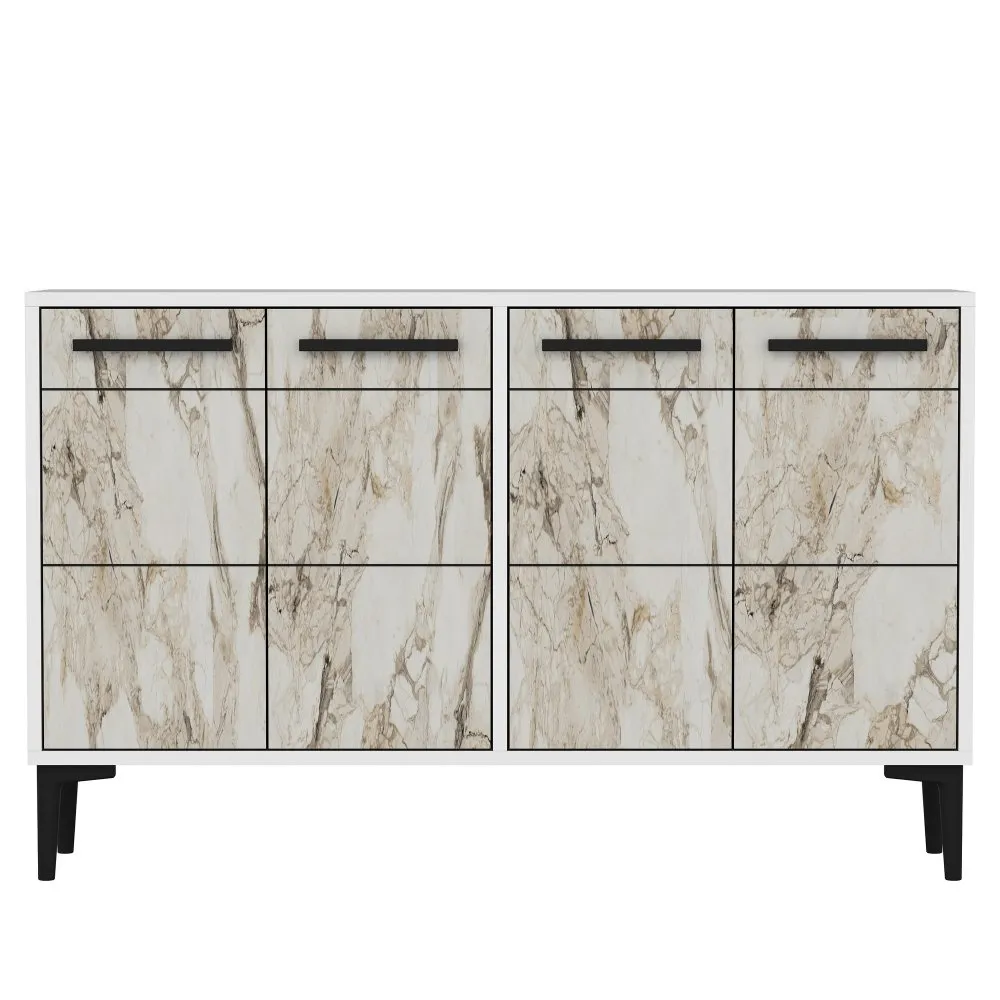 TV polica Stria White Marble
