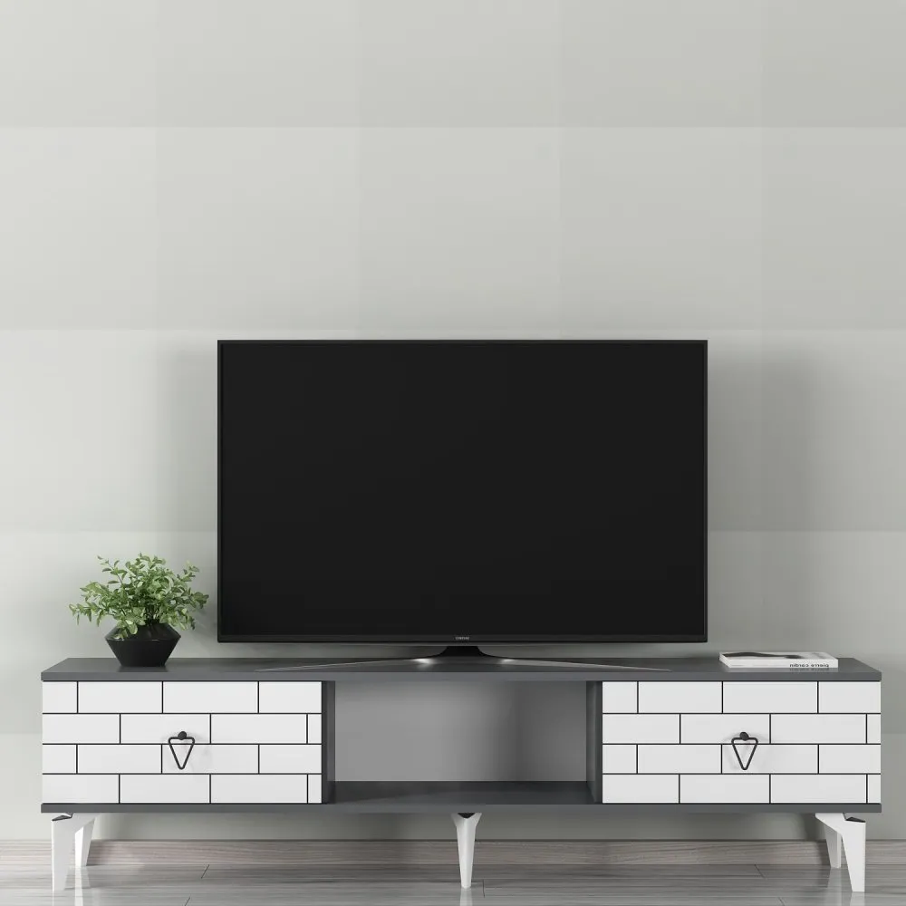 TV polica Varna Anthracite White