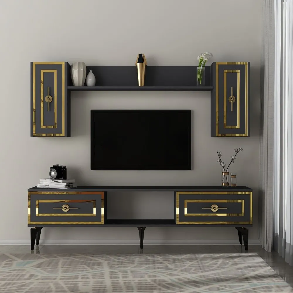 TV polica Viola Anthracite