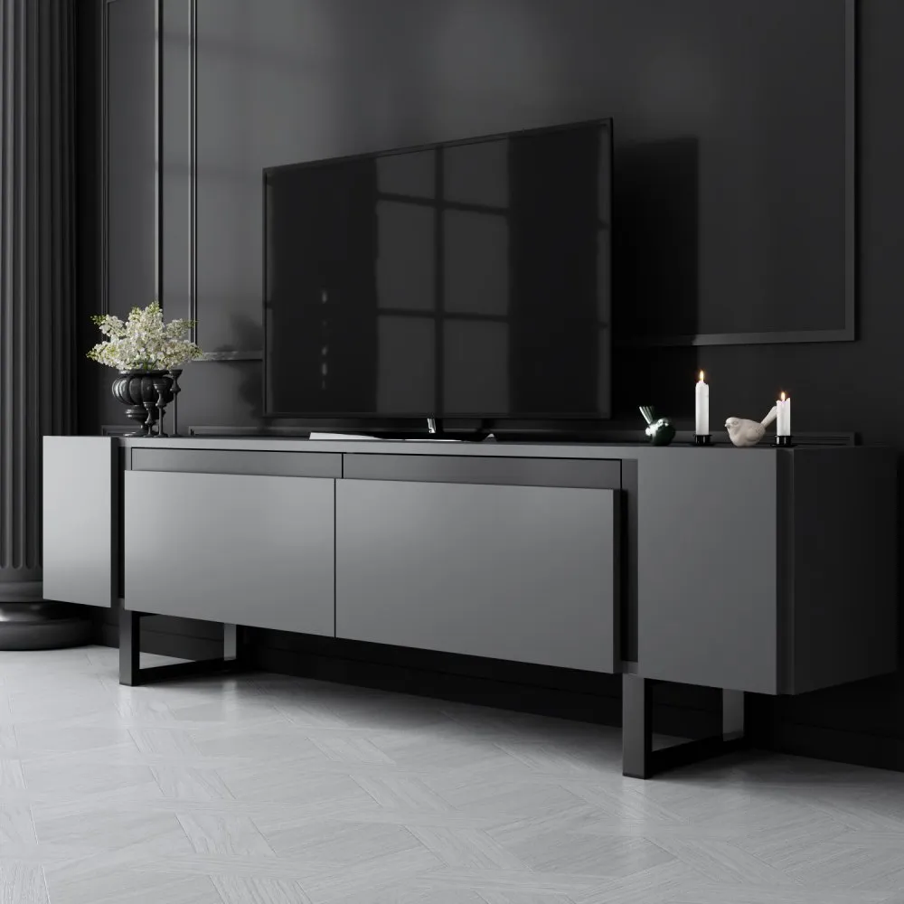 TV polica Yildiz Anthracite Black