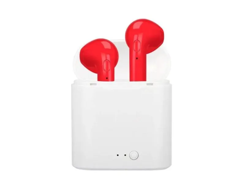 Bluetooth slušalice Airpods i7s crvene HQ
