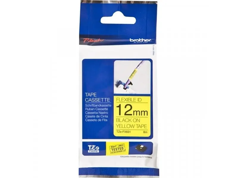 TZEFX631 12mm Crno na Zuto