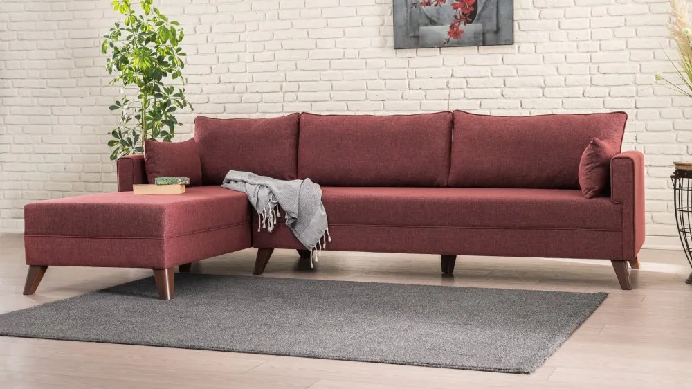 Ugaona garnitura Bella Corner Sofa Left 1 Claret Red