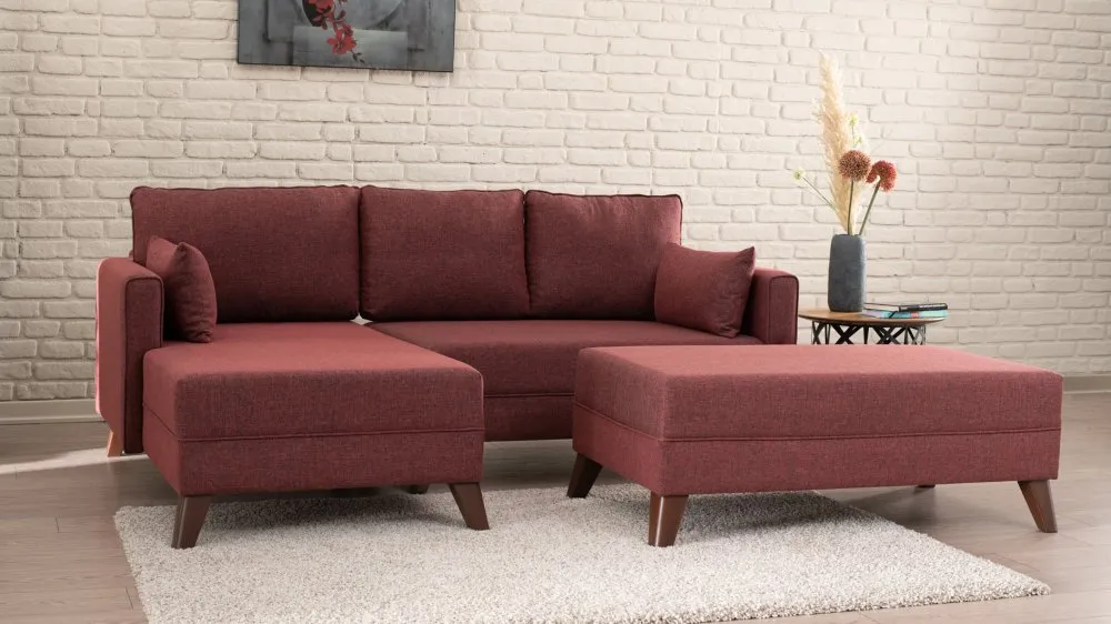 Ugaona garnitura Bella Corner Sofa Left 2 Claret Red