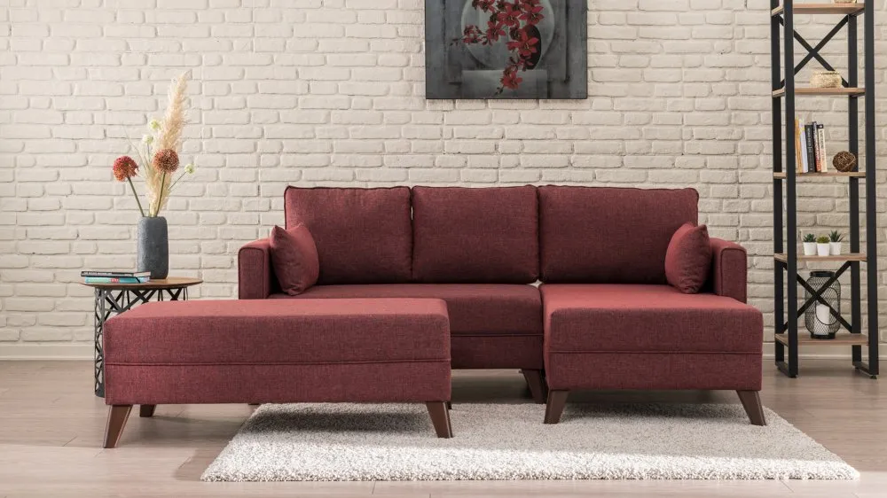 Ugaona garnitura Bella Corner Sofa Right 2 Claret Red