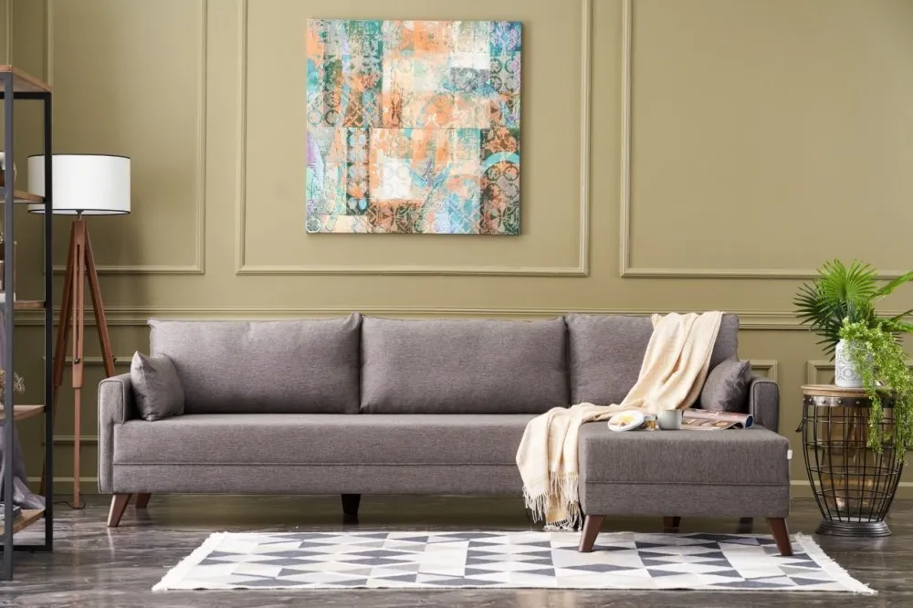 Ugaona garnitura Bella Corner Sofa Right Brown