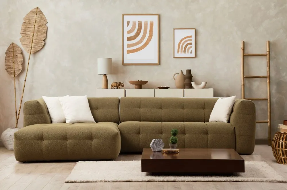 Ugaona garnitura Cady 3 Seater Left Khaki