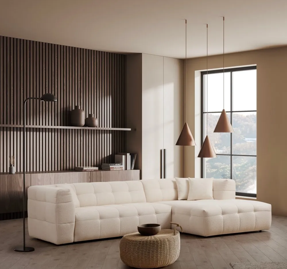 Ugaona garnitura Cady 3 Seater Right Beige
