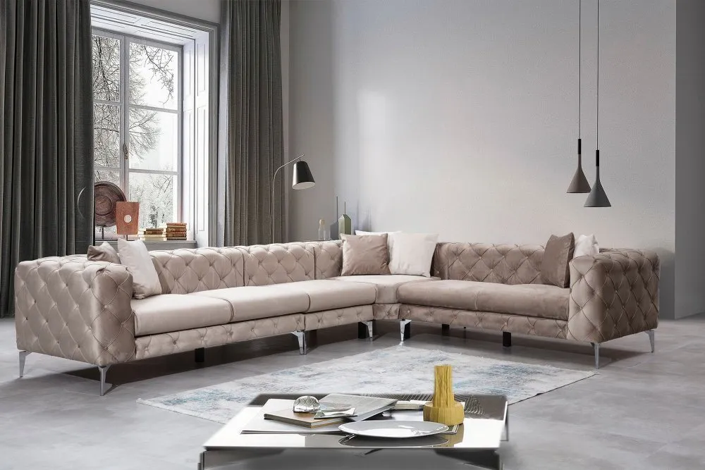 Ugaona garnitura Como Corner Right Beige