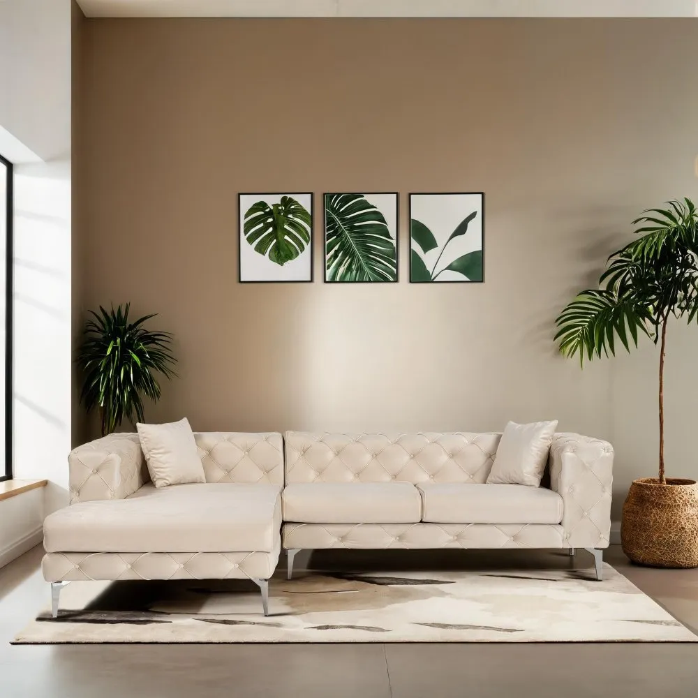 Ugaona garnitura Como Eco Left Beige