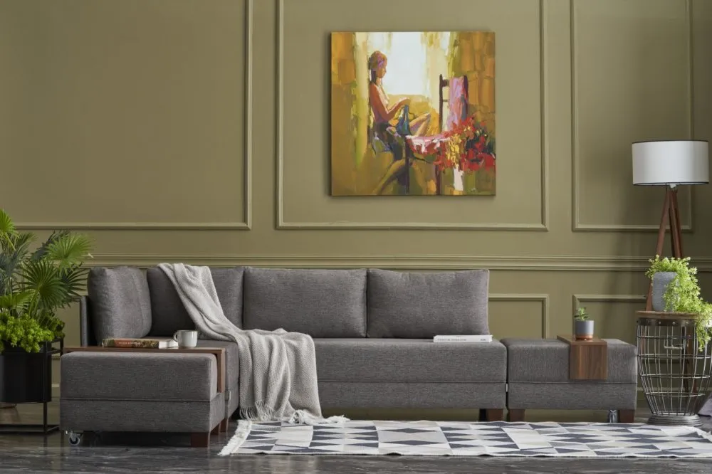 Ugaona garnitura Fly Corner Sofa Bed Left Brown