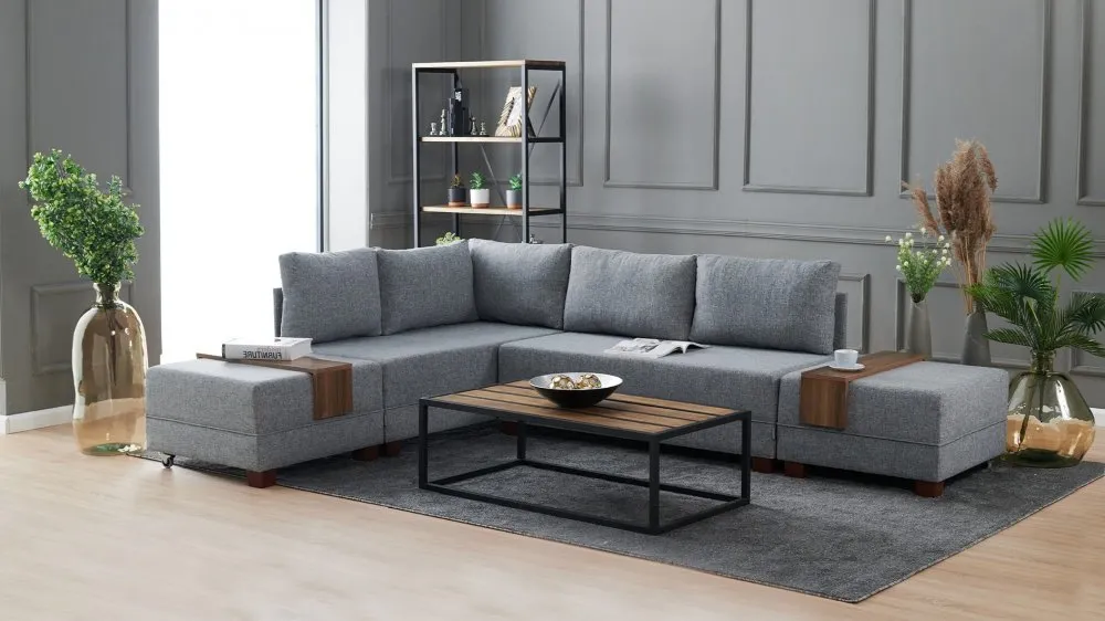 Ugaona garnitura Fly Corner Sofa Bed Left Grey
