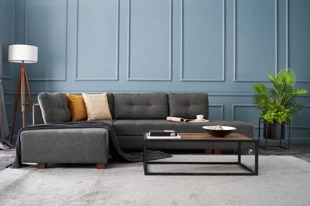 Ugaona garnitura Manama Corner Sofa Bed Left Anthracite