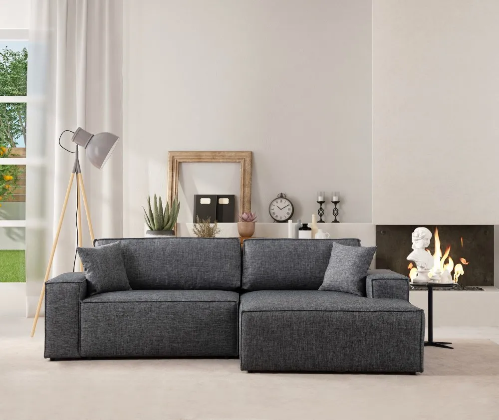 Ugaona garnitura Pırlo Corner Right Dark Grey