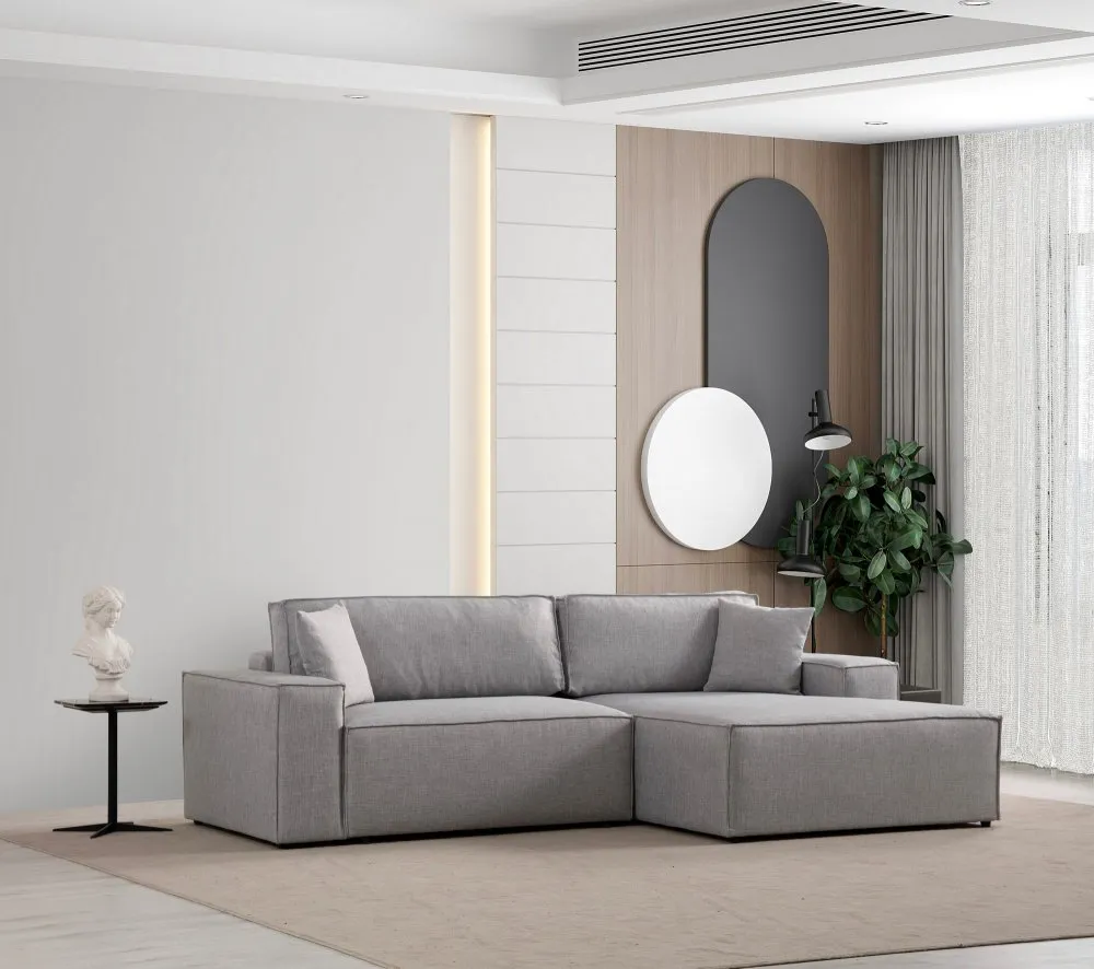 Ugaona garnitura Pırlo Corner Right Light Grey