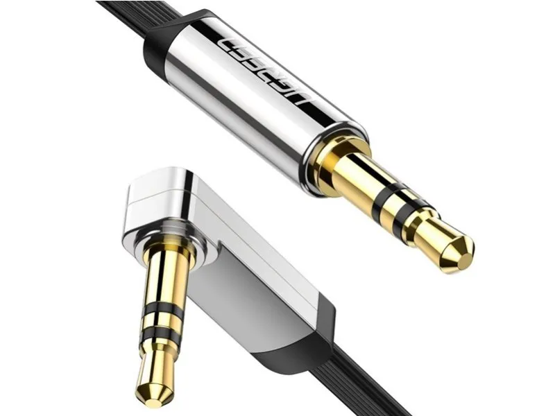 Aux flat kabl 3.5mm ugaoni 1m AV119