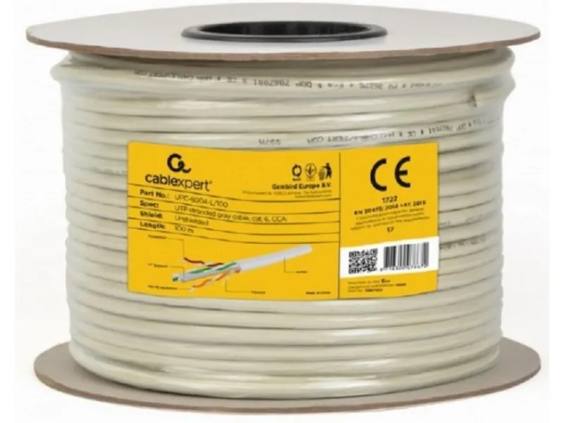 UPC-6004-L/100 UTP, cat.6, Indoor, licnasti, CCA, kotur 100m 2356