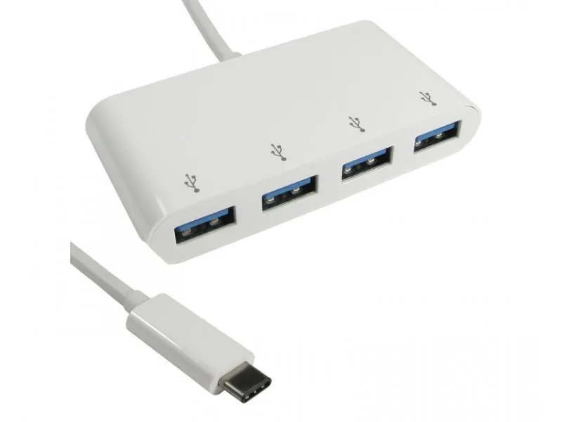 USB 3.1 tip C HUB 4port beli