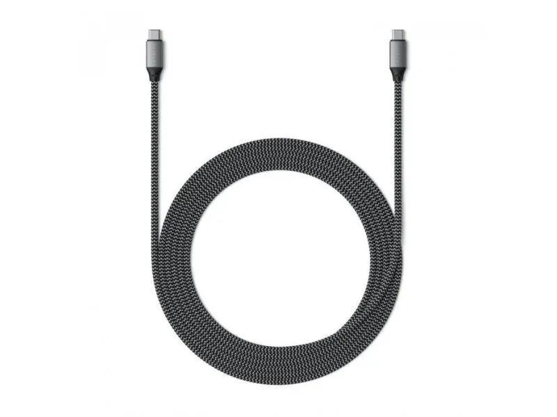 USB-C to USB-C 100W Braided Charging 2m Cable - Grey(ST-TCC2MM)