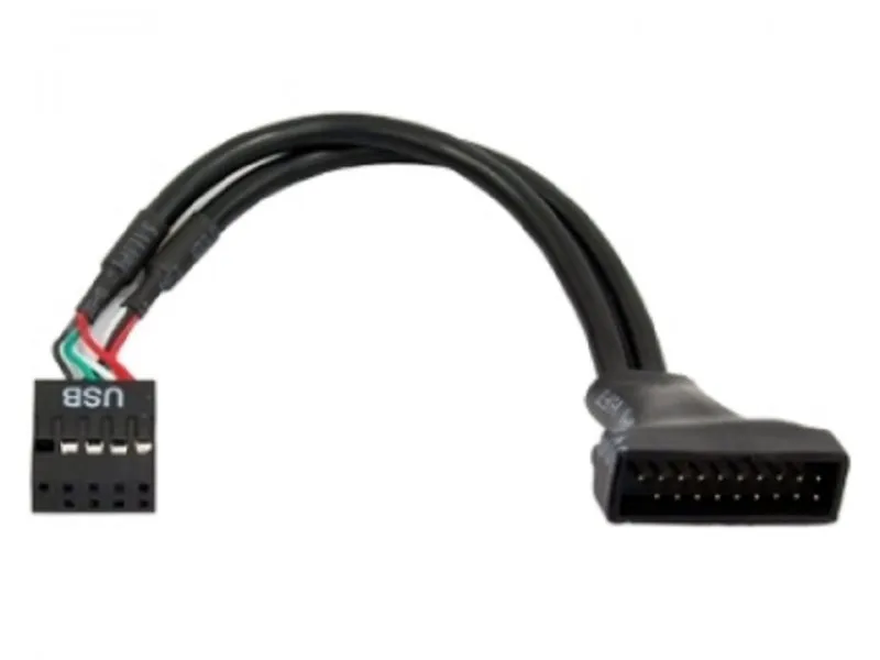 USB3T2 Kabl adapter 19pin USB 3.0 - 9pin USB 2.0 crni