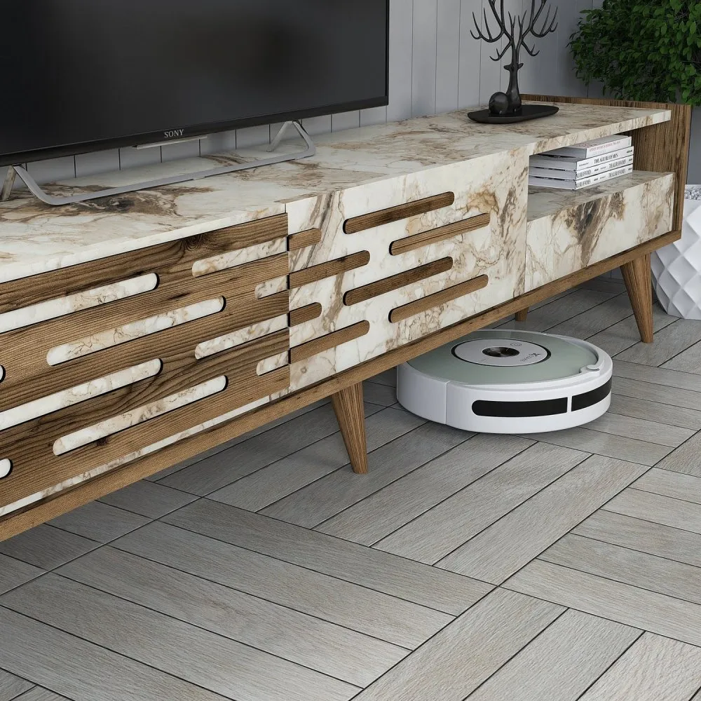 Valensiya Walnut White Marble