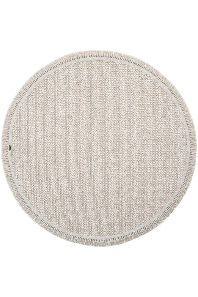 Vera 1452 Okrugli braon- krem tepih 100 cm (860BLN2126)