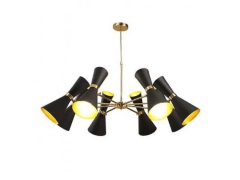 230 LUSTER 8*E14 BLACK/GOLD