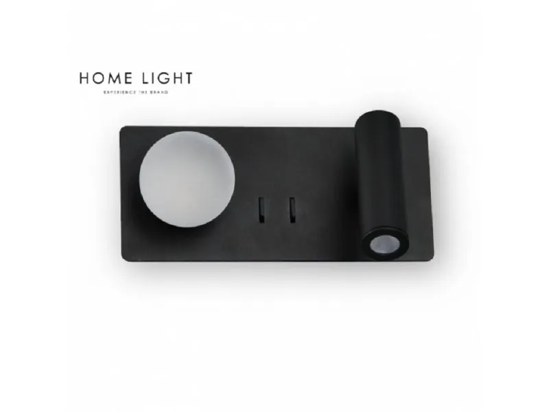 478 ZIDNA LAMPA 3W+3W 3000K CRNA