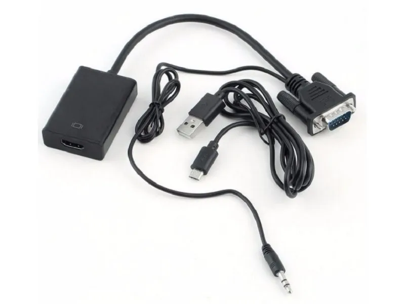 VGA na HDMI Konvertor + audio 3.5mm V2H
