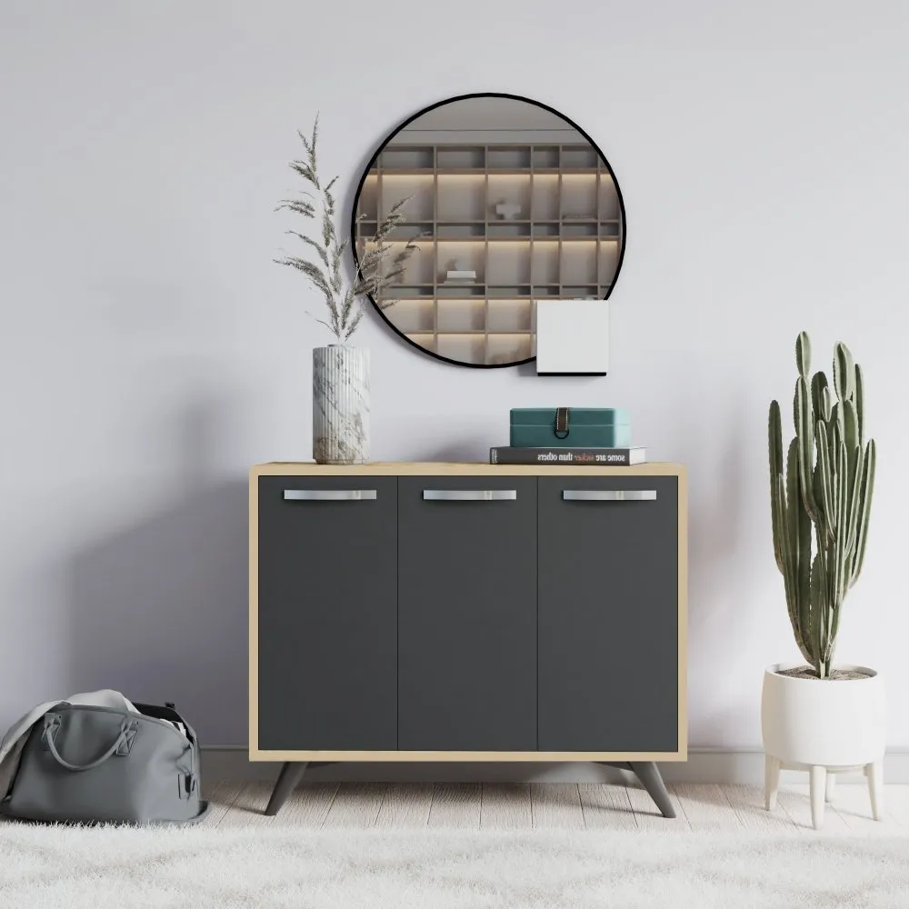 Višenamenski ormar Piffa Oak Anthracite
