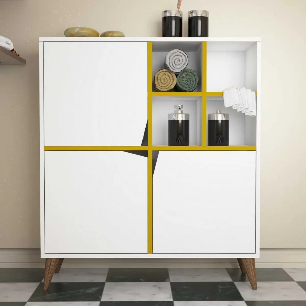 Višenamenski ormar Pulse White Yellow