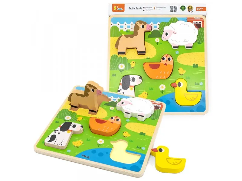 Taktilne puzzle farma