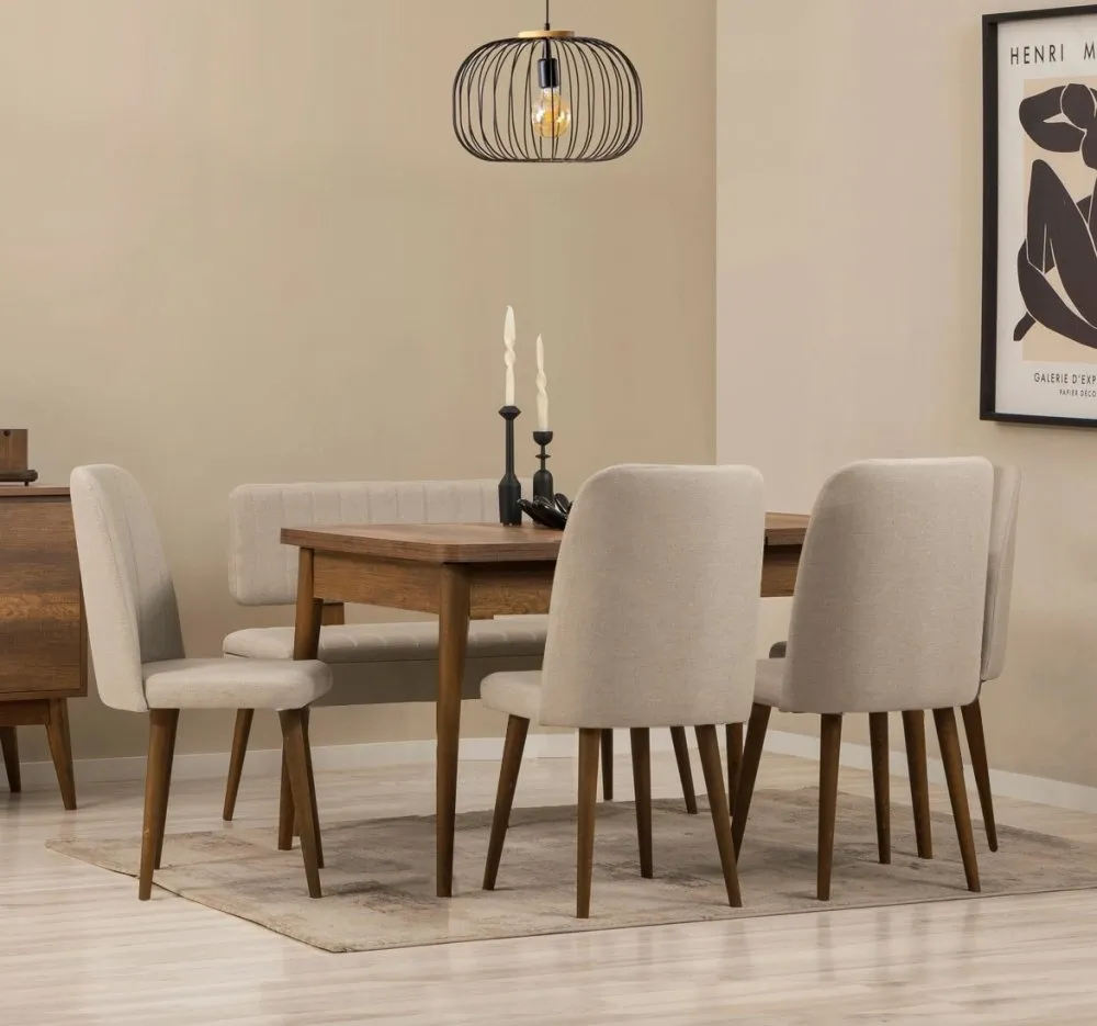 Vina Walnut Cream set stola stolica i klupe