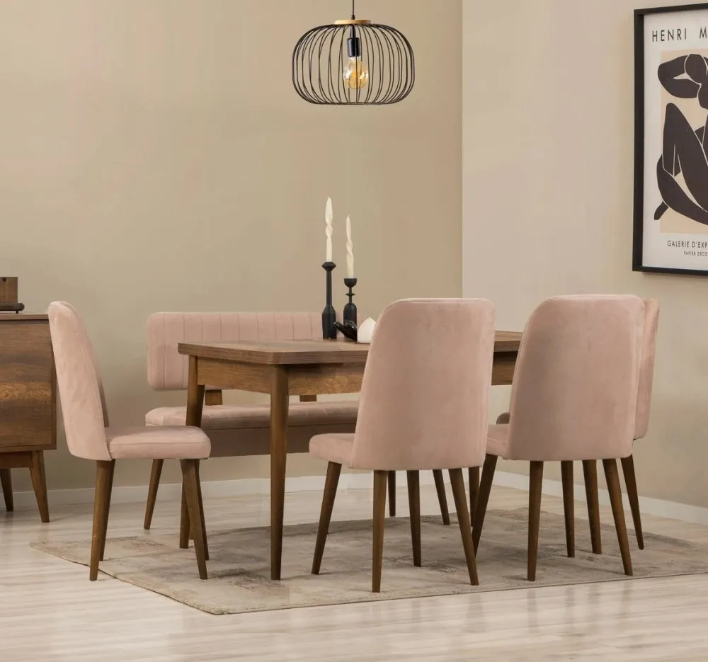 Vina Walnut Stone set stola stolica i klupe