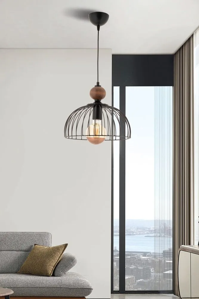 Visilica Dorris Wood Black Natural